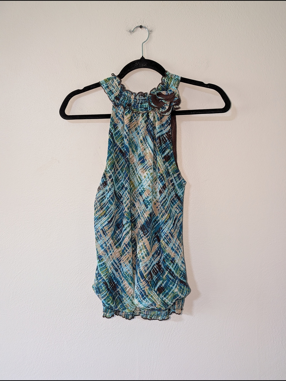 M Heartsoul Y2K Sleeveless Ruffled Halter Top